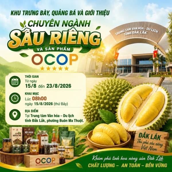 Khu Trưng Bày, Quảng Bá Và Giới Thiệu Chuyên Ngành Sầu Riêng Và Sản Phẩm Ocop